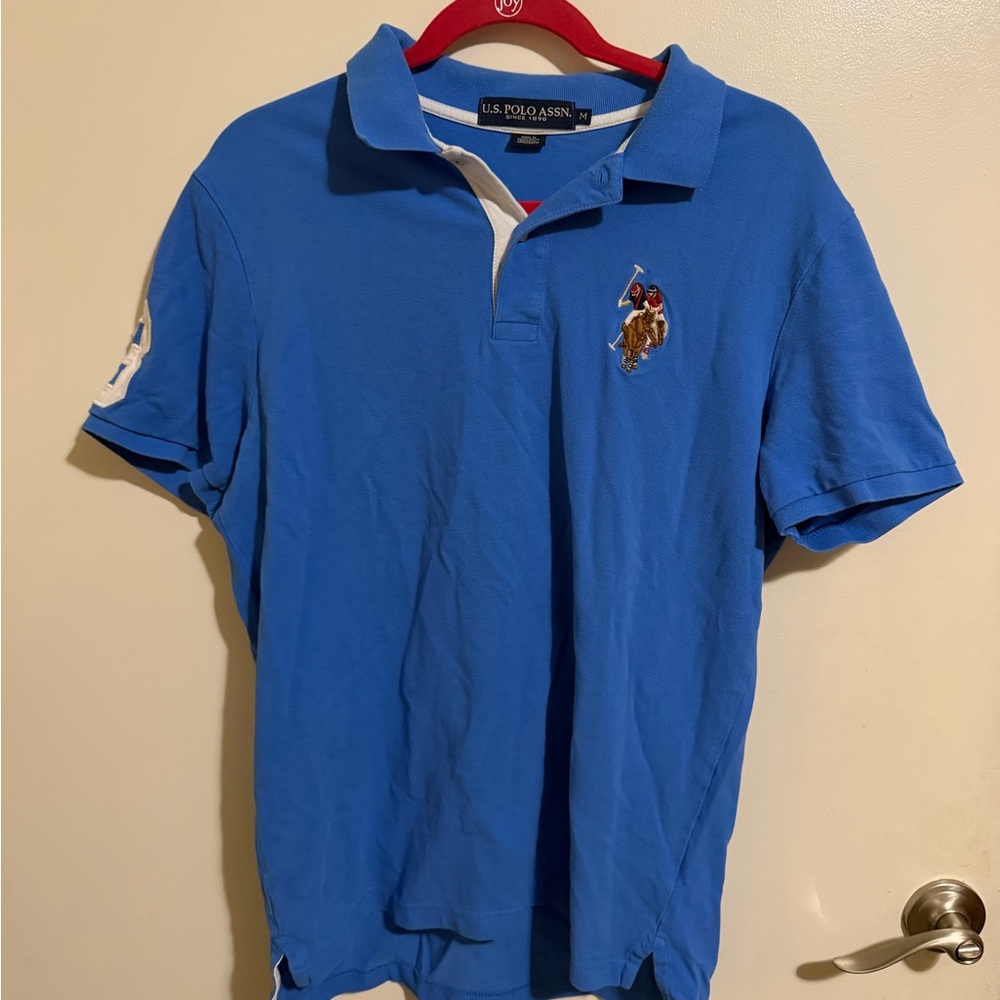 U.S. Polo Assn. Royal Blue Short-Sleeve Polo with Embroidered Logo